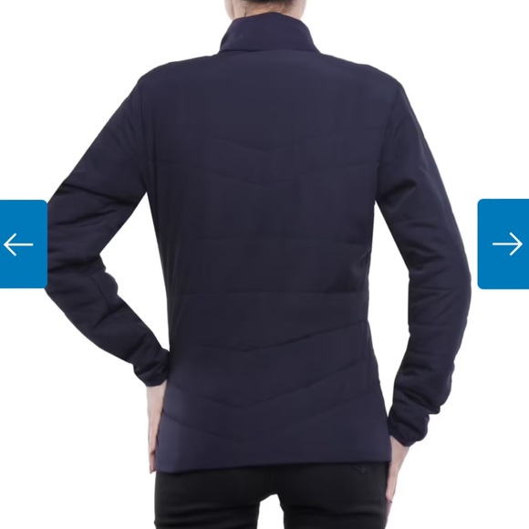 DECATHLON women Tracking padded jacket MT50 navy blue - Picture 4 of 13